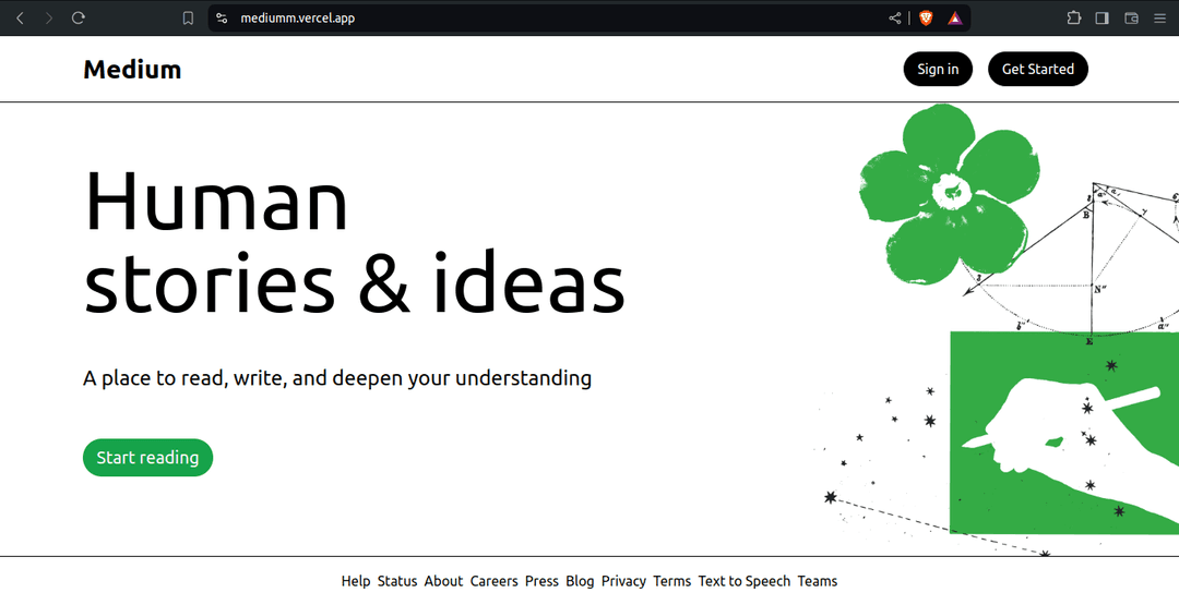 Mediumm - Blogging web application