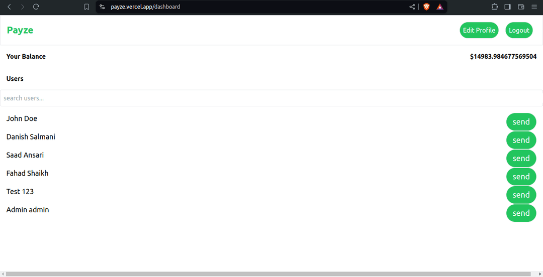 Payze - Online payment web application
